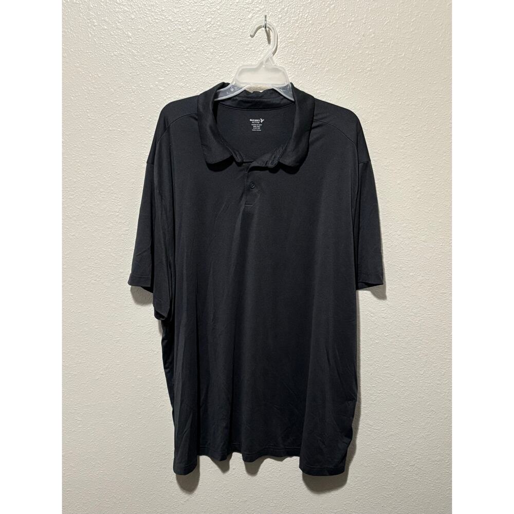 Men’s Old Navy Charcoal Gray Active Cloud 94 Soft Go-Dry Cool Polo Shirt, XXXL T